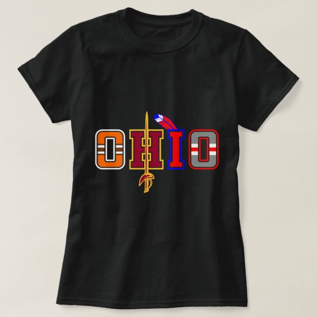 Ohio tar över världsmemskjortan Ohio mot T Shirt (Design framsida)