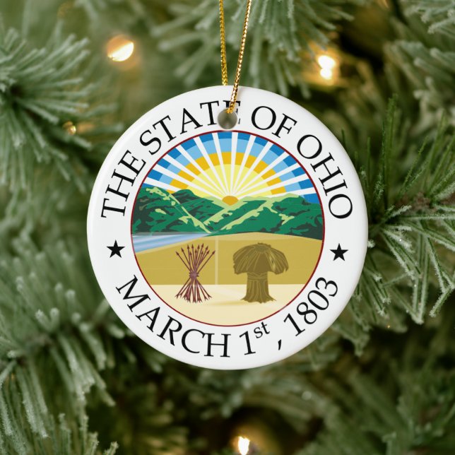 Ohio-tecken Julgransprydnad Keramik (Träd)