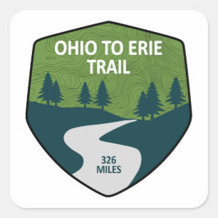 Ohio to Erie Trail Fyrkantigt Klistermärke