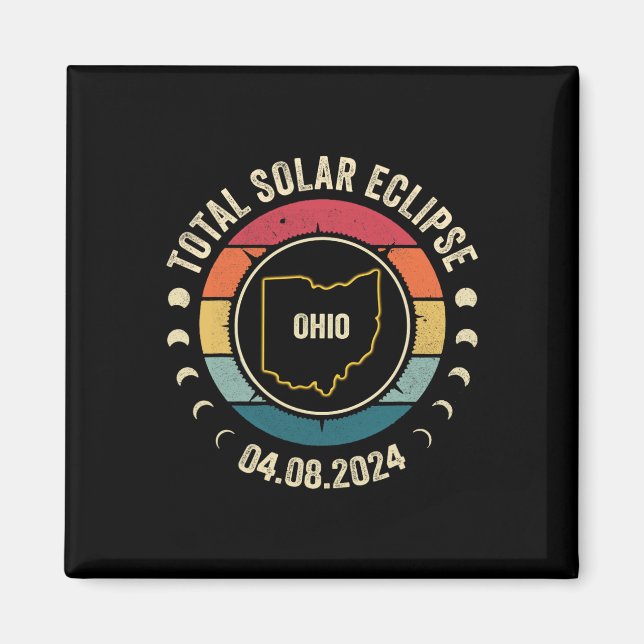 Ohio Total Solar Eclipse 2024 American Totality Ap Magnet (Framsidan)