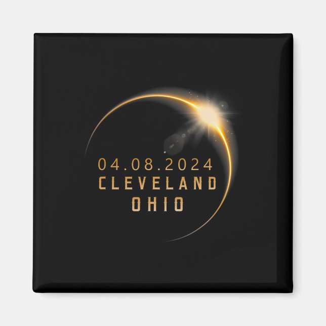 Ohio Total Solar Eclipse 2024 - Ohio Solar Eclipse Magnet (Framsidan)