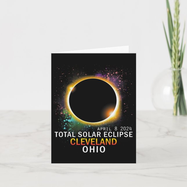 Ohio Total Solar Eclipse April 8 2024 Kort (Framsida)