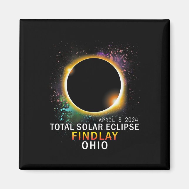 Ohio Total Solar Eclipse April 8 2024 Magnet (Framsidan)