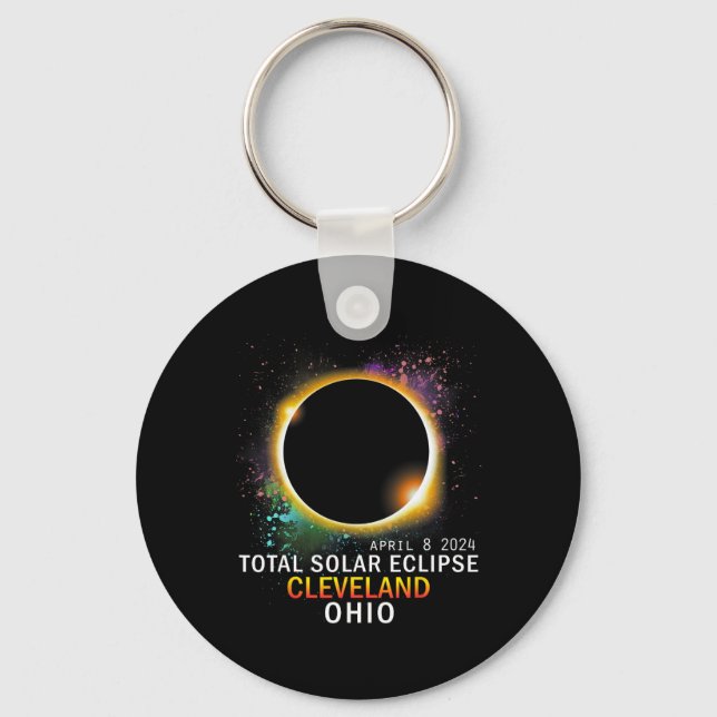 Ohio Total Solar Eclipse April 8 2024 Nyckelring (Framsida)