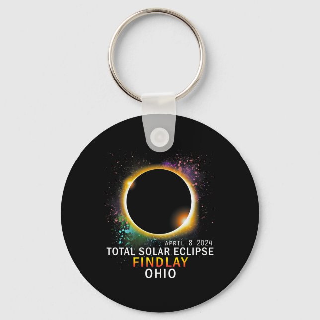 Ohio Total Solar Eclipse April 8 2024 Nyckelring (Framsida)