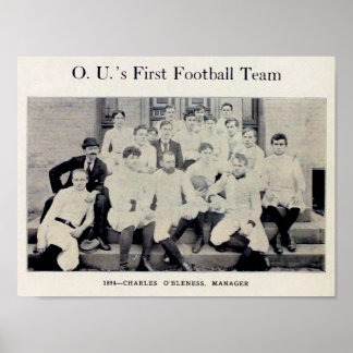 Ohio Universiteten - Första fotbollslaget 1894 Poster
