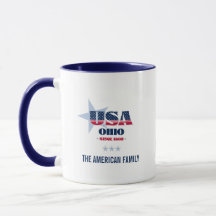 Ohio USA 1803 Personlig Mugg med Blå Stjärna