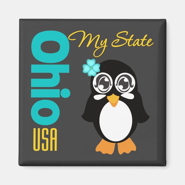 Ohio USA Penguin Magnet (Framsidan)