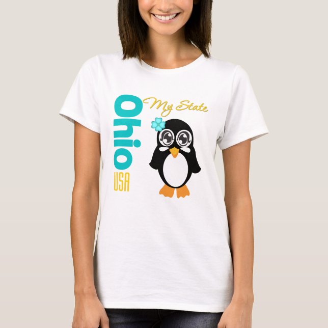 Ohio USA pingvin Tee (Framsida)