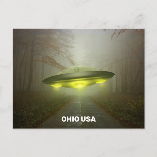 OHIO USA SPACESHIP UFO ART-vykort Vykort (Framsida)