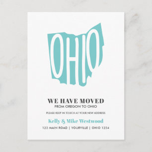 OHIO Vi har flyttat Ny adress Nytt hem postkort Vykort