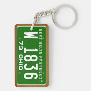 Ohio vintageregistreringsskylt 1973 Keychain