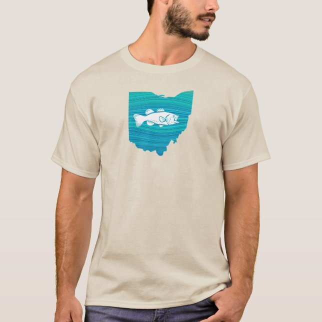 Ohio Wave Fishing T Shirt (Framsida)
