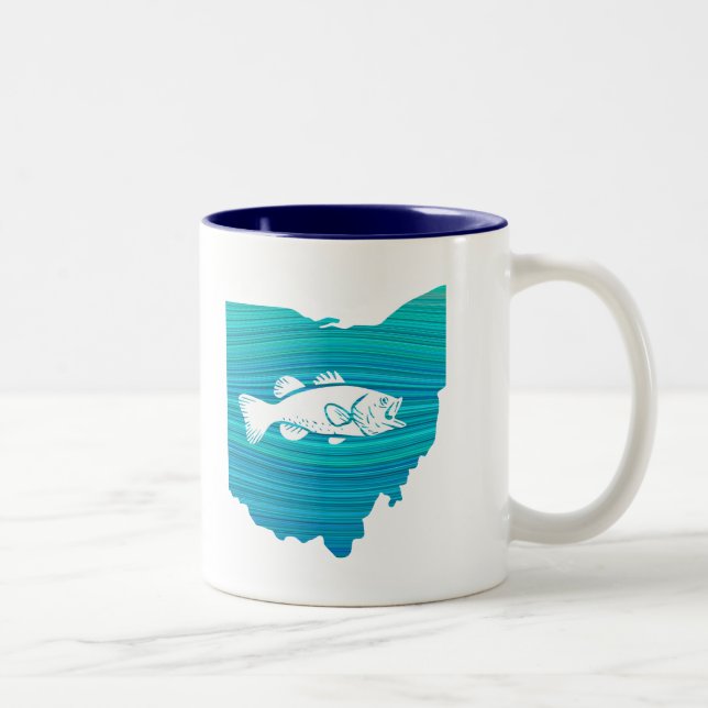 Ohio Wave Fishing Två-Tonad Mugg (Höger)
