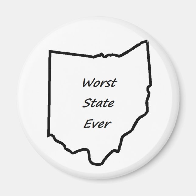 Ohio Worst State någonsin Magnet (Framsidan)
