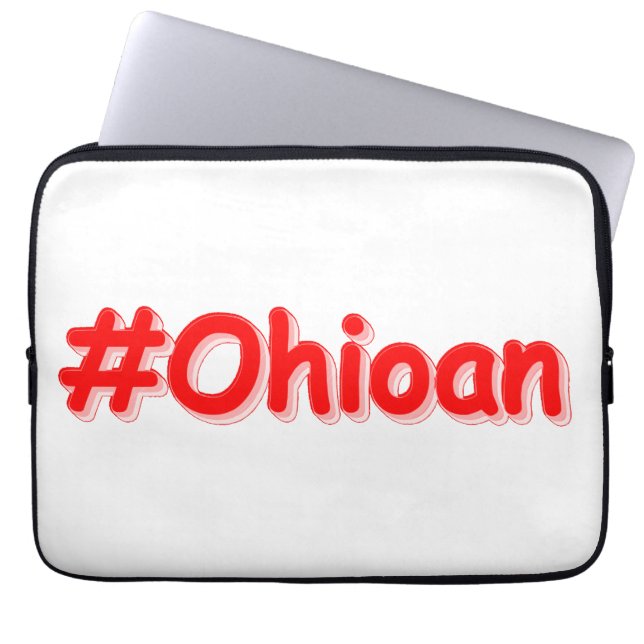 "#Ohioan " Cute Design. Köp nu Laptop Fodral (Framsidan)