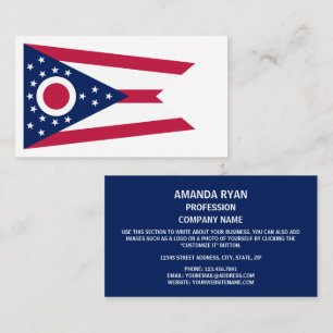 Ohioan Flagga, Flagga Ohio Visitkort