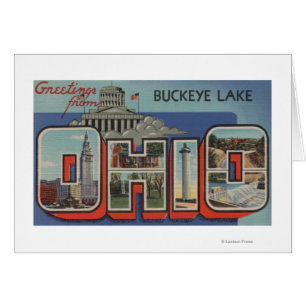 OhioBuckeye LakeLarge brev ScenesOhio Hälsningskort