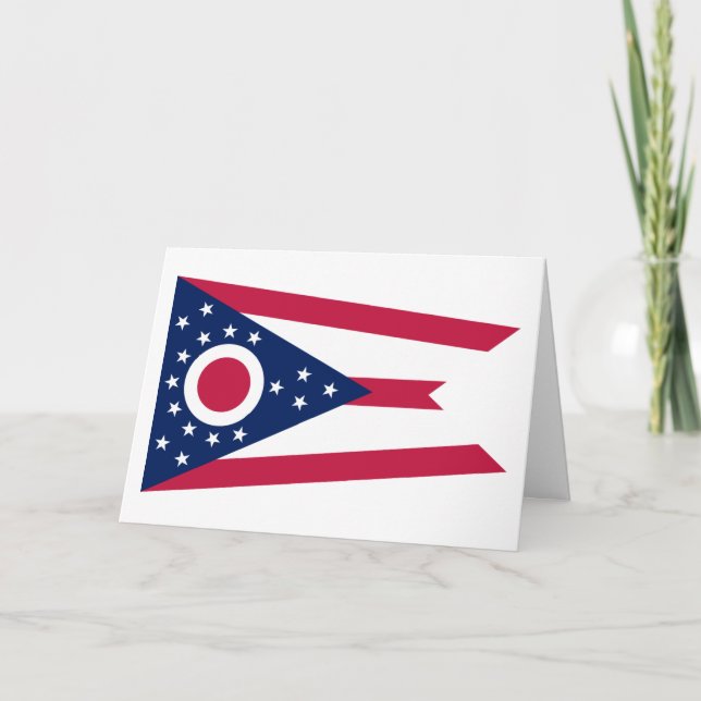 Ohioflagga, Flagga Ohio Kort (Framsida)