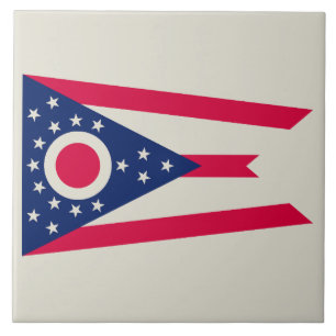 Ohioflaggan: Buckeye State-banner Kakelplatta