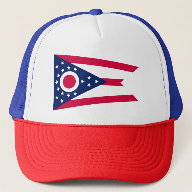 Ohioflaggan: Buckeye State-banner Keps (Framsida)