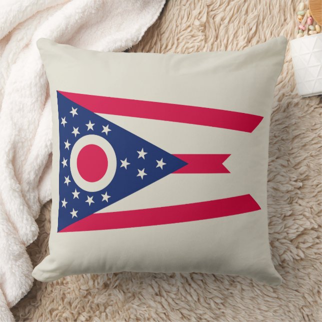 Ohioflaggan: Buckeye State-banner Kudde (Filt)