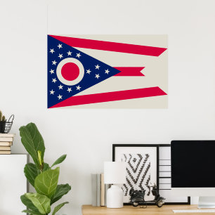 Ohioflaggan: Buckeye State-banner Poster