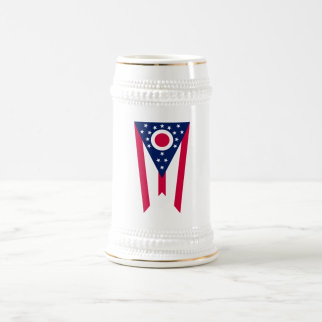 Ohioflaggan: Buckeye State-banner Sejdel (Center)