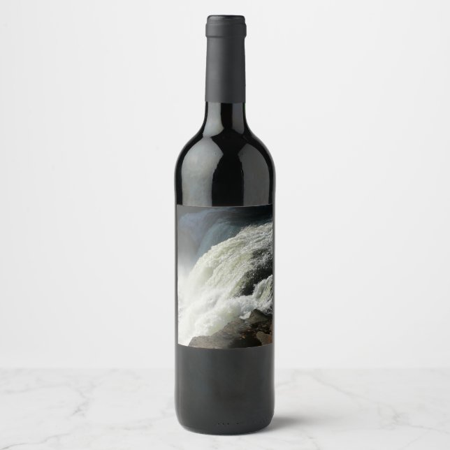 Ohiopyle Falls i Pennsylvania Vinflaska Etikett (Framsida)