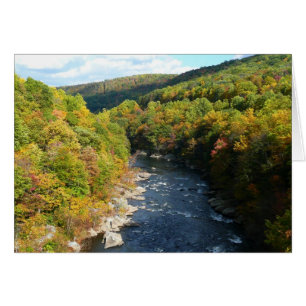 Ohiopyle River in Fall I Pennsylvania Hösten Hälsningskort