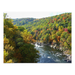 Ohiopyle River in Fall II Pennsylvania Autumn Fototryck