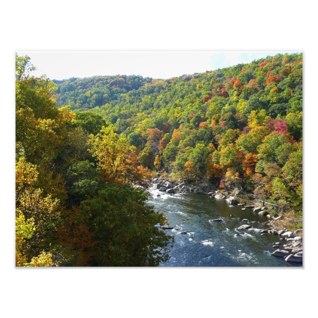 Ohiopyle River in Fall II Pennsylvania Autumn Fototryck (Framsidan)
