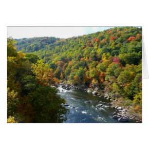 Ohiopyle River in Fall II Pennsylvania Autumn Hälsningskort