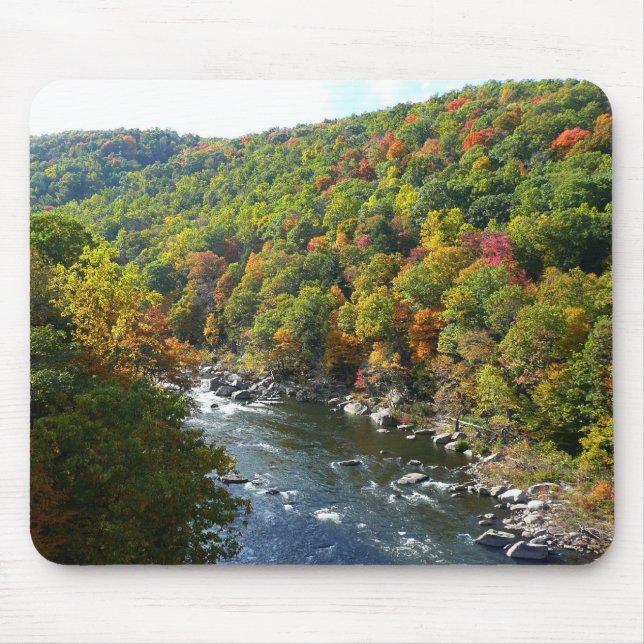 Ohiopyle River in Fall II Pennsylvania Autumn Musmatta (Framsidan)