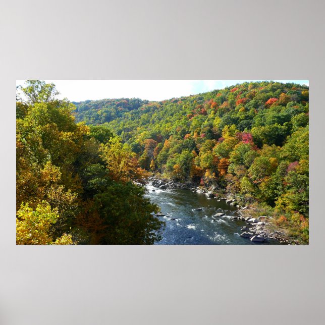 Ohiopyle River in Fall II Pennsylvania Autumn Poster (Framsidan)