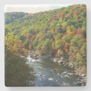 Ohiopyle River in Fall II Pennsylvania Autumn Stenunderlägg
