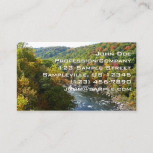 Ohiopyle River in Fall II Pennsylvania Autumn Visitkort