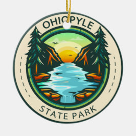 Ohiopyle State Park Pennsylvania Badge Julgransprydnad Keramik