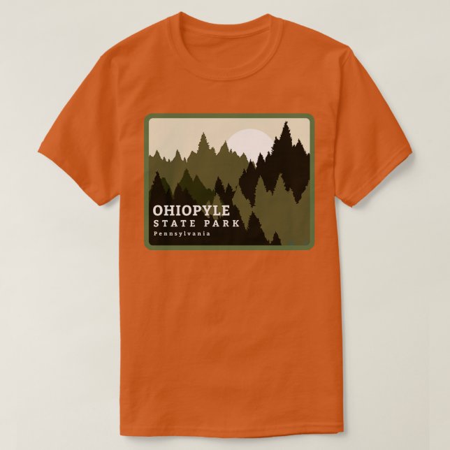 Ohiopyle State Park Pennsylvania Forest Sunrise T Shirt (Design framsida)