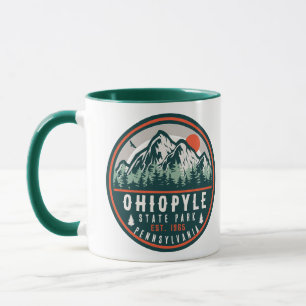 Ohiopyle State Park Pennsylvania Retro Sunset Mugg