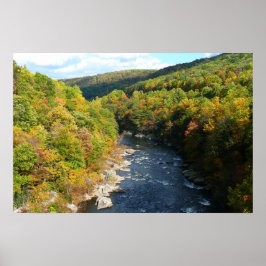 Ohiopylefloden på hösten I Pennsylvania Höst Poster