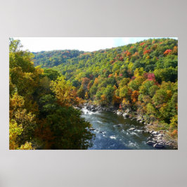 Ohiopylefloden på hösten II Pennsylvania Höst Poster