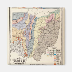 Ohios geologiska karta magnet