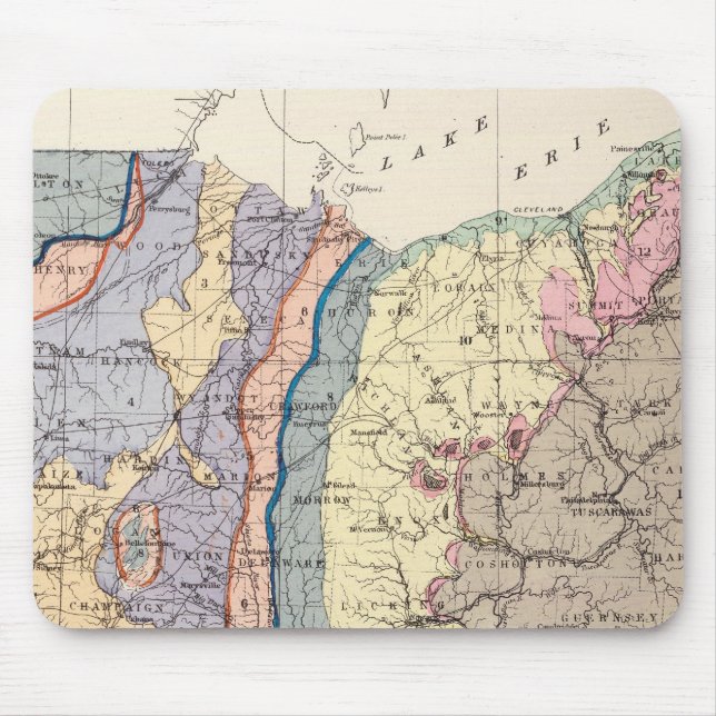 Ohios geologiska karta musmatta (Framsidan)