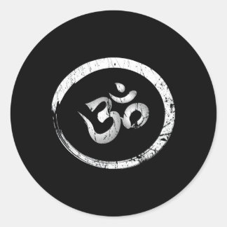 Ohm Om Aum Yoga Meditation Andlig Namaste Runt Klistermärke