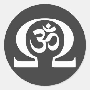 Ohm Om Runt Klistermärke