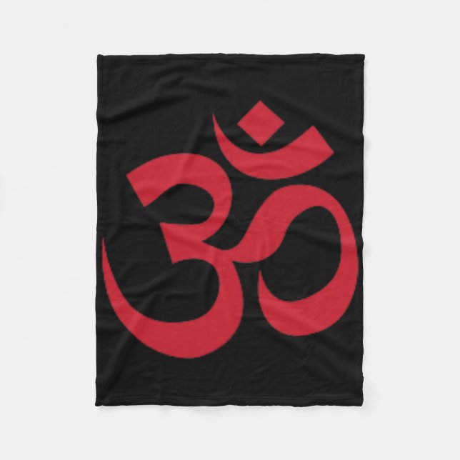 Ohm Om Symbol Yoga Och Meditation Design  Fleecefilt (Framsidan)