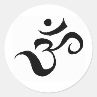 ohm runt klistermärke