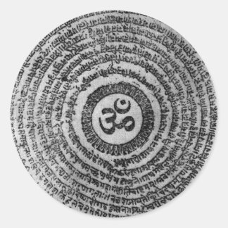 ohm runt klistermärke