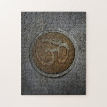 Ohm Sign Puzzle. Spiritualitet uppfyller hjärnans 